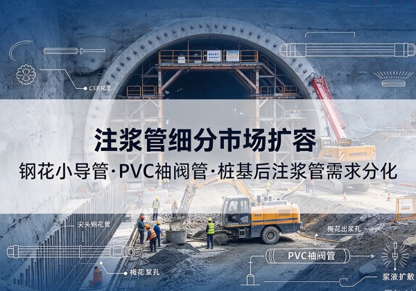 广汉注浆管细分市场扩容，隧道钢花小导管、PVC 袖阀管、桩基后注浆管需求分化